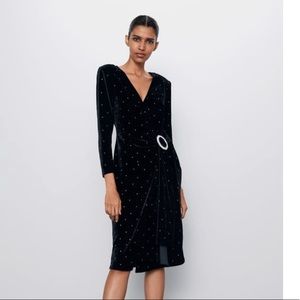 Zara Sparkly Velvet Dress